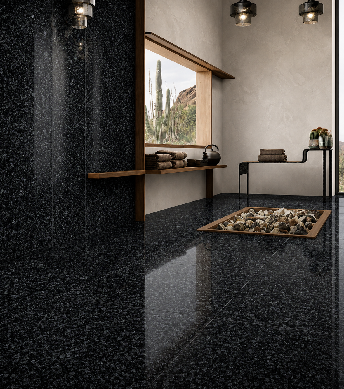 Granite flooring application